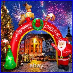 10FT Christmas Inflatable Decoration with Build-in LEDs, Blow Up Yard Santa C 10FT Christmas Inflatable Decoration with Build-in LEDs, Blow Up Yard Santa C
