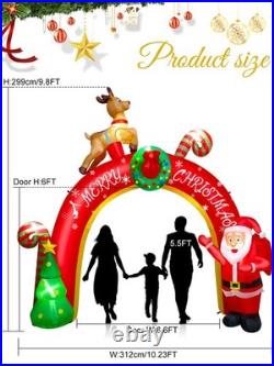 10FT Christmas Inflatable Decoration with Build-in LEDs, Blow Up Yard Santa C 10FT Christmas Inflatable Decoration with Build-in LEDs, Blow Up Yard Santa C
