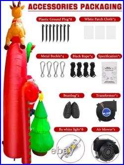 10FT Christmas Inflatable Decoration with Build-in LEDs, Blow Up Yard Santa C 10FT Christmas Inflatable Decoration with Build-in LEDs, Blow Up Yard Santa C
