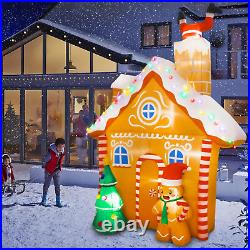 10FT Christmas Inflatable Gingerbread House Holiday Lighted Decor Outdoor Yard