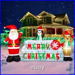 10FT Christmas Inflatable Outdoor Decoration, Merry Christmas Inflatable Banner