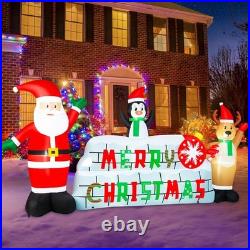 10FT Christmas Inflatable Outdoor Decoration, Merry Christmas Inflatable Banner