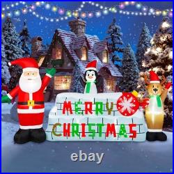 10FT Christmas Inflatable Outdoor Decoration, Merry Christmas Inflatable Banner