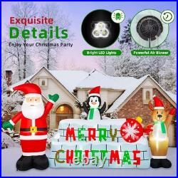 10FT Christmas Inflatable Outdoor Decoration, Merry Christmas Inflatable Banner