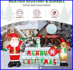 10FT Christmas Inflatable Outdoor Decoration, Merry Christmas Inflatable Banner