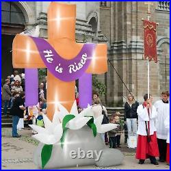 10FT Easter Inflatables Decorations Outdoor, Giant Easter Cross Inflatables