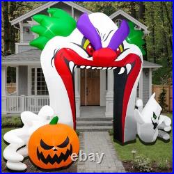 10FT Giant Halloween Inflatables Clown Archway Outdoor Decorations, Archway Bl