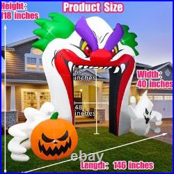 10FT Giant Halloween Inflatables Clown Archway Outdoor Decorations, Archway Bl 10FT Giant Halloween Inflatables Clown Archway Outdoor Decorations, Archway Bl