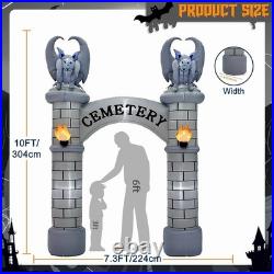 10FT Halloween Giant Cemetery Archway Inflatable Outdoor Blow up Yard Decor LED 10FT Halloween Giant Cemetery Archway Inflatable Outdoor Blow up Yard Decor LED