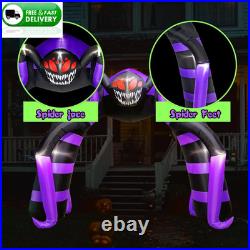 10FT Halloween Inflatable Spider Arch Outdoor Blow Up with LED Lights Yard Decor