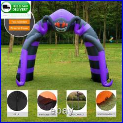 10FT Halloween Inflatable Spider Arch Outdoor Blow Up with LED Lights Yard Decor