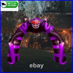 10FT Halloween Inflatable Spider Arch Outdoor Blow Up with LED Lights Yard Decor