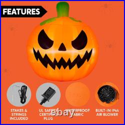 10FT Tall Halloween Giant Inflatables Pumpkin with Built-In LED Lights