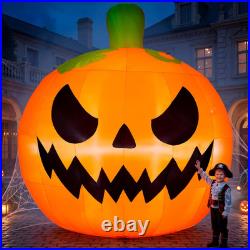 10FT Tall Halloween Giant Inflatables Pumpkin with Built-In LED Lights
