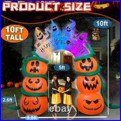 10FT Tall Halloween Inflatables Pumpkin Archway Decorations Built-in Disco LE 10FT Tall Halloween Inflatables Pumpkin Archway Decorations Built-in Disco LE
