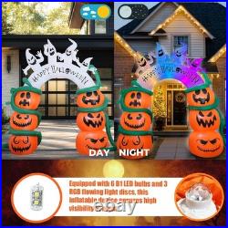 10FT Tall Halloween Inflatables Pumpkin Archway Decorations Built-in Disco LE 10FT Tall Halloween Inflatables Pumpkin Archway Decorations Built-in Disco LE