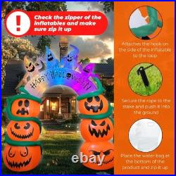 10FT Tall Halloween Inflatables Pumpkin Archway Decorations Built-in Disco LE 10FT Tall Halloween Inflatables Pumpkin Archway Decorations Built-in Disco LE