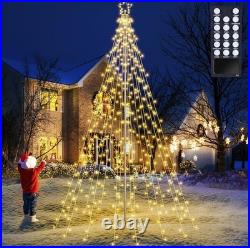 10Ft 404 LED with 7.08 Topper, Waterproof Iron Pole Warm White New