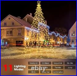 10Ft 404 LED with 7.08 Topper, Waterproof Iron Pole Warm White New