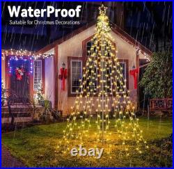 10Ft 404 LED with 7.08 Topper, Waterproof Iron Pole Warm White New