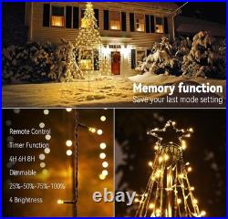 10Ft 404 LED with 7.08 Topper, Waterproof Iron Pole Warm White New