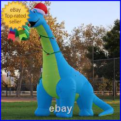 10Ft Christmas Inflatables Outdoor Decorations Blow up Dinosaur Tree