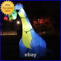 10Ft Christmas Inflatables Outdoor Decorations Blow up Dinosaur Tree