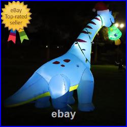 10Ft Christmas Inflatables Outdoor Decorations Blow up Dinosaur Tree