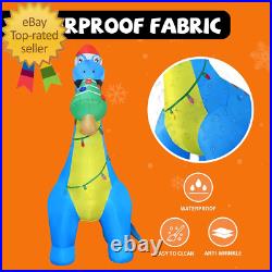 10Ft Christmas Inflatables Outdoor Decorations Blow up Dinosaur Tree