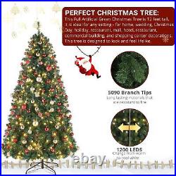 10Ft Christmas Tree Pre-Lit Xmas Tree with 1200 LED Lights Christmas 10Ft Christmas Tree Pre-Lit Xmas Tree with 1200 LED Lights Christmas