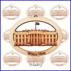 10PK White House Ornament, Washington DC Souvenirs, Patriotic Decorations, Am