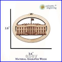 10PK White House Ornament, Washington DC Souvenirs, Patriotic Decorations, Am