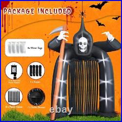 10 FT Giant Blow Up Ghost Archway with Built-in LED Scary Halloween Decor Party