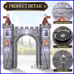10 FT Medieval Halloween Inflatable Castle Archway, Outdoor Yard Decoration