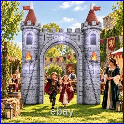 10 FT Medieval Halloween Inflatable Castle Archway, Outdoor Yard Decoration