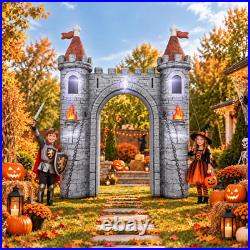 10 FT Medieval Halloween Inflatable Castle Archway, Outdoor Yard Decoration