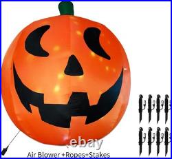 10 Feet Halloween Inflatable Giant Pumpkin with Build-in LEDs Blow Up Décor