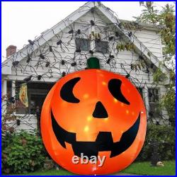 10 Feet Halloween Inflatable Giant Pumpkin with Build-in LEDs Blow Up Décor