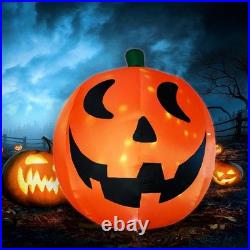 10 Feet Halloween Inflatable Giant Pumpkin with Build-in LEDs Blow Up Décor