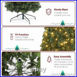 10 Feet Pre-lit Artificial Christmas Tree Xmas with Colorful 1200 LED Lights