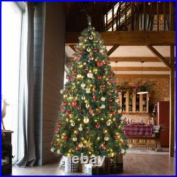 10 Feet Pre-lit Artificial Christmas Tree Xmas with Colorful 1200 LED Lights