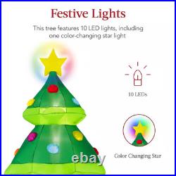 10 Ft. Height by 5 Ft. Width Inflatable Christmas Tree with 10 LED Lights 10 Ft. Height by 5 Ft. Width Inflatable Christmas Tree with 10 LED Lights