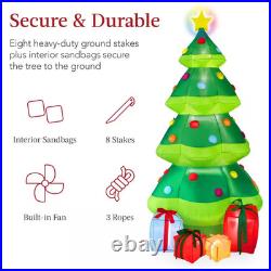 10 Ft. Height by 5 Ft. Width Inflatable Christmas Tree with 10 LED Lights 10 Ft. Height by 5 Ft. Width Inflatable Christmas Tree with 10 LED Lights