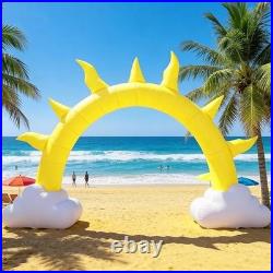 10 Ft Summer Sun Inflatables Arch Giant Sun Inflation Arch with LED Light Sunshi