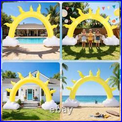 10 Ft Summer Sun Inflatables Arch Giant Sun Inflation Arch with LED Light Sunshi