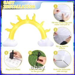 10 Ft Summer Sun Inflatables Arch Giant Sun Inflation Arch with LED Light Sunshi