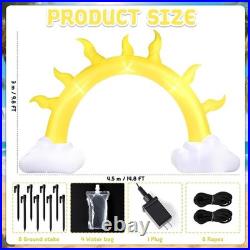 10 Ft Summer Sun Inflatables Arch Giant Sun Inflation Arch with LED Light Sunshi