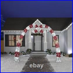 10' LED Iridescent Sequin Candy Cane Archway Outdoor Christmas Decor