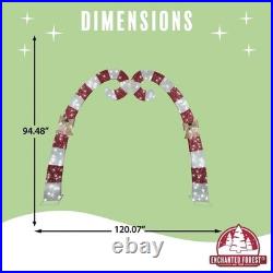 10' LED Iridescent Sequin Candy Cane Archway Outdoor Christmas Decor