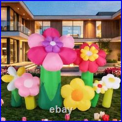 10ft Easter Inflatable Flowers Outdoor Decoration with Built-in LED Lights, Gian